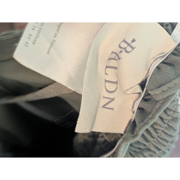 BHLDN - Elsie Straight Neck Satin A-Line Gown Size US 10 Anthropologie - Picture 8 of 11